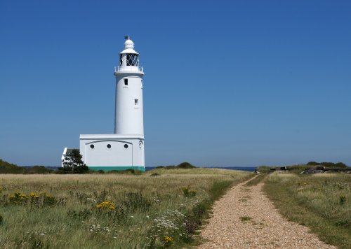 The lighthouse at Hurst Castle, Keyhaven, Hampshire
