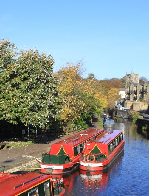 Boats on Springs Canal Skipton, North Yorkshire