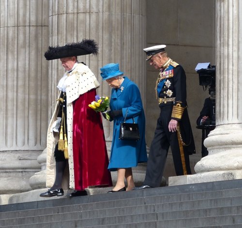 The Queen and Prince Philip Accompanied by The Lord Mayor of London