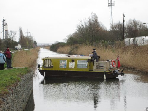 First narrowboat on the Thames & Medway Canal for 80 years Gravesend Kent