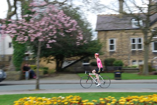 Cyclist in Ilkley