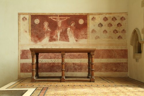 Wall paintings in People's Chapel, Dorchester Abbey