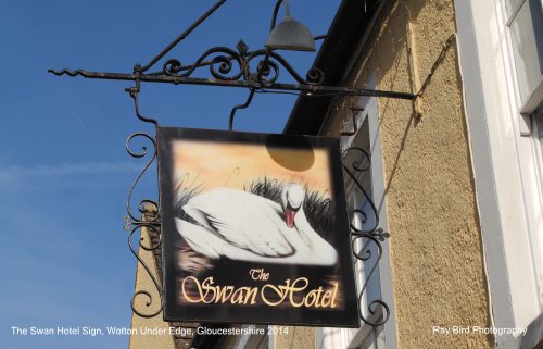 The Swan Hotel Sign, Wotton Under Edge, Gloucestershire 2014