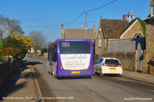 Rural Bus Service, The Street, Hullavington, Wiltshire 2015