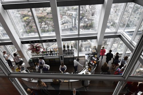 Bar at the top of the Shard Building in London