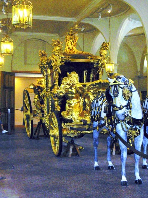 Carriage in the Royal Mews of Buckingham Palace