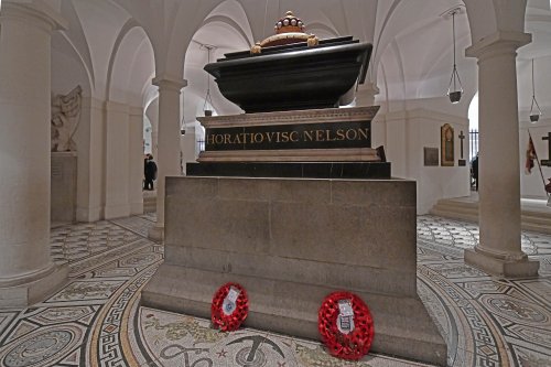 Tomb of Admiral Lord Nelson in the Crypt of St. Paul's, London