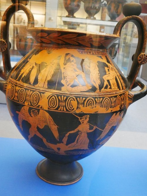 Ancient Greek pottery in the British Museum, London