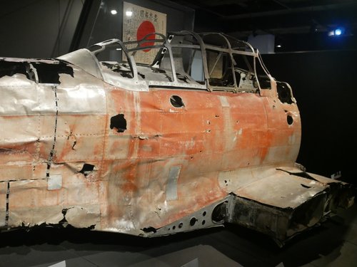 Another view of the Mitsubishi A6M in the Imperial Waar Museum, London