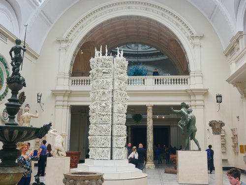 Interior view of one of the galleries at the Victoria and Albert Museum, London
