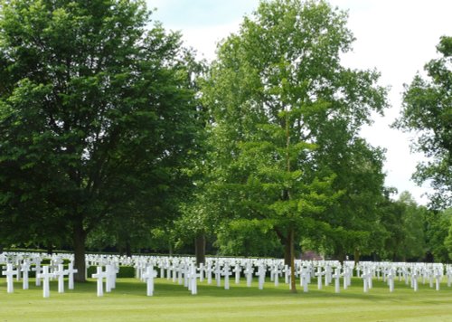 Crosses in the Cemetery, Cambridge American Cemetery