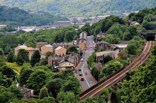 Railway over A646 Todmorden, West Yorkshire