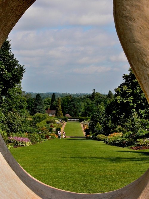 View through Statue, Wisley Gardens