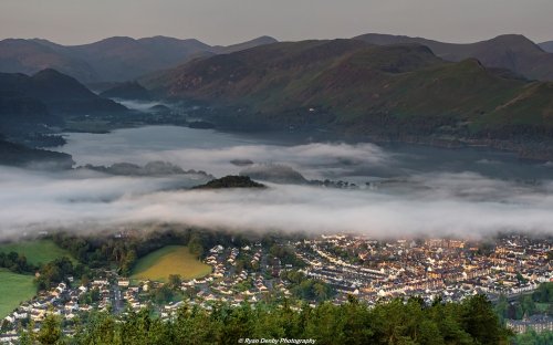 Looking down on Keswick from the top of Latrigg Fell