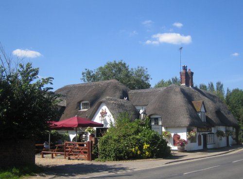 The picturesque Barley Mow pub in Clifton Hampden