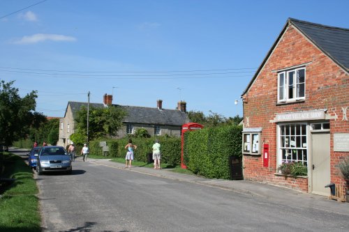 The village shop and main street at Buscot