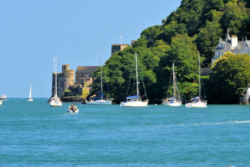 Dartmouth Castle View From Up River