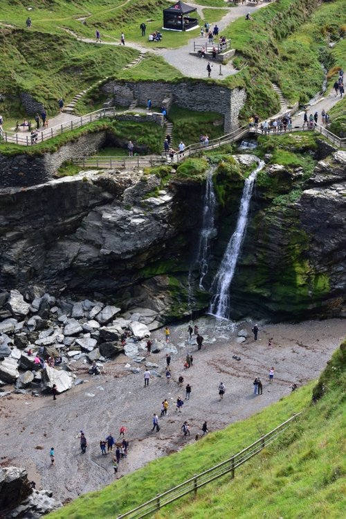 The Trevillet River Falls Through its Final 80 Feet, into Tintagel's Castle Cove