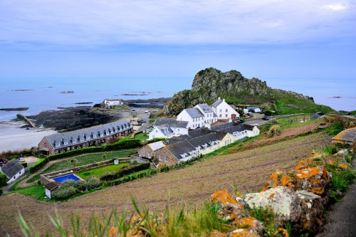 Grosnez, at the North-western Point of Jersey with the Jersey Royal Potato Fields in the Foreground