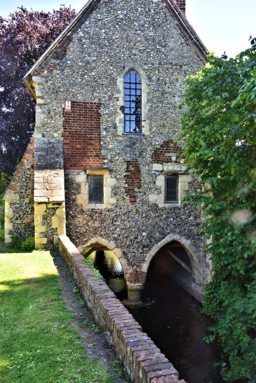 The Greyfriars Franciscan Chapel Straddling the River Stour