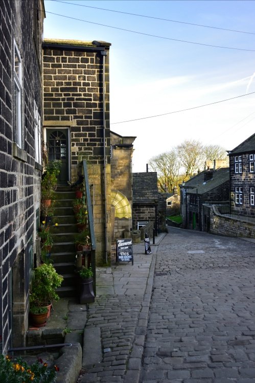 Steep Streets Means Many Steps in Heptonstall