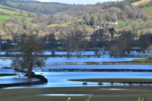 Flooding in the Clun Valley.