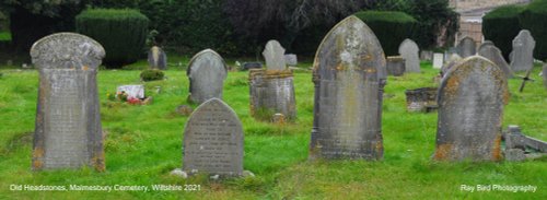 Old Headstones, Malmesbury Cemetery, Malmesbury, Wiltshire 2021