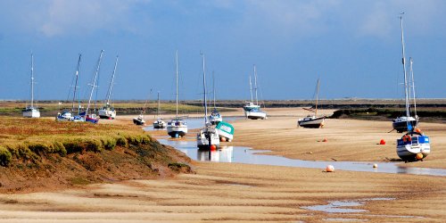 Boats at low tide