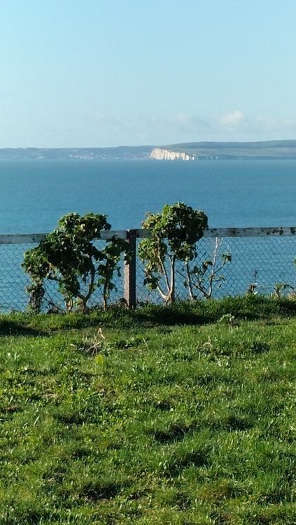 Old Harry Rocks in Purbeck from suburban Bournemouth