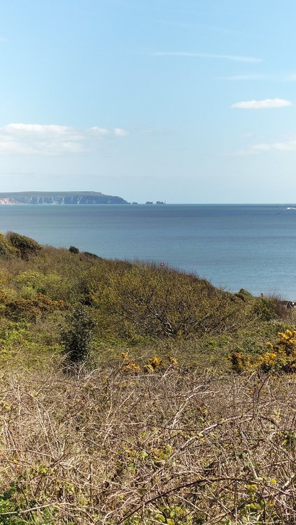 Looking towards the Needles from Highcliffe seafront