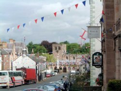 Boroughgate, the towns main street. Appleby-in-Westmoorland, Cumbria