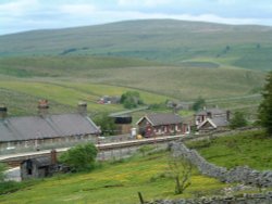 Garsdale Station on the Settle Carlisle Railway, located high in the Yorksire Dales National Park