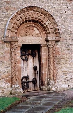 the norman carved arch at kilpeck church herefordshire