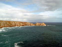 Logan Rock and Porthcurno Bay