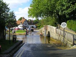 The Ford through the village