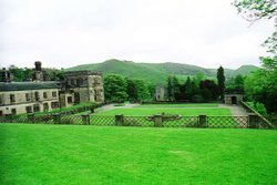 Ilam Hall. Thorpe Cloud from Ilam