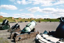 Parade Ground and Mortars at Fort Nelson, Fareham.