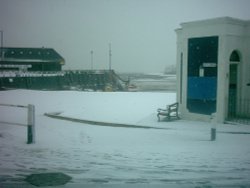 A snowy Broadstairs Harbour, Kent