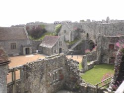 Carisbrooke Castle in Newport of the Isle of Wight