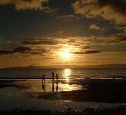November evening on Seamill Beach, near West Kilbride