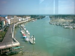 The river Arun from the top of the 'Look and sea' centre tower.