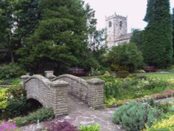 Church and Coronation Gardens, Waddington, Lancashire