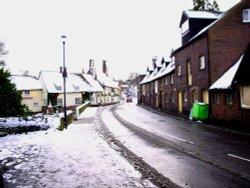 High street in Wheathampstead, Hertfordshire.