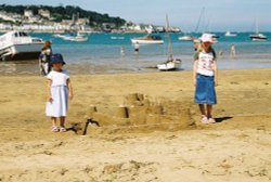 Building sandcastles on Instow Beach, North Devon