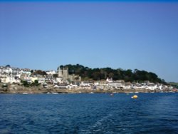 View at Fowey from seaside. Fowey, Cornwall