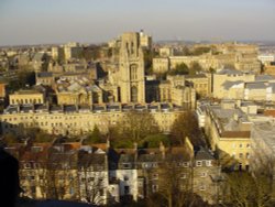 view of Bristol from Cabot Tower