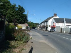 A view of the main street in Brixton 5 miles from Plymouth, Devon