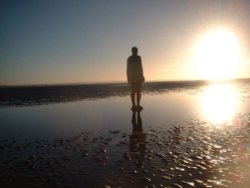 The Iron men at Crosby, Merseyside