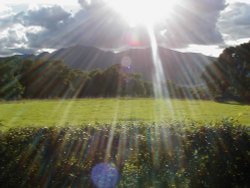 From Castlerigg farm campsite, looking towards cat bells. Lake District