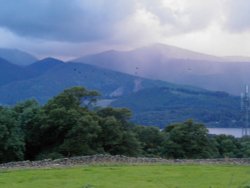 From Castlerigg Farm Campsite, looking towards Cat Bells. Lake District